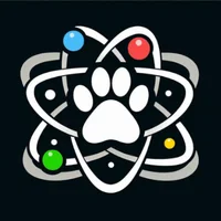 Furry Fusion Logo - Atomic paw design representing our vibrant furry community